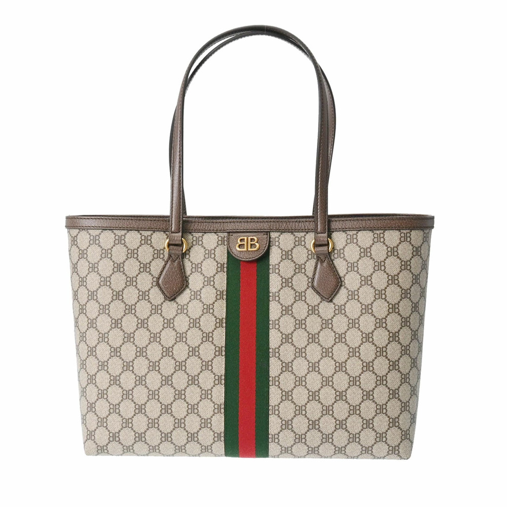 BALENCIAGA The Hacker Tote GUCCI Collaboration Beige Leather Bag